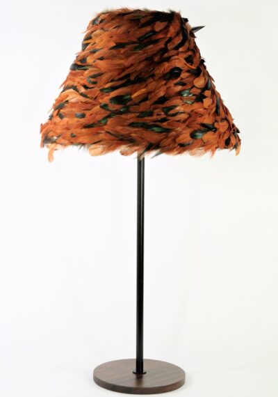 Late Autumn feathers large table lamp