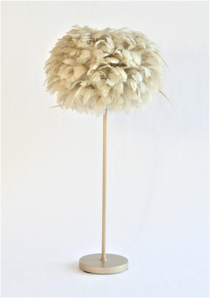 Beige feather ball xs table lamp