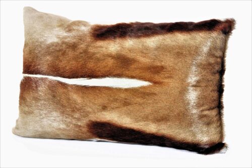 Oblong grey Springbok cushion Large