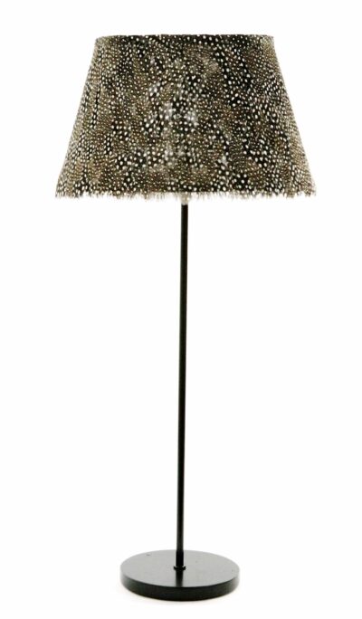 Guinea fowl feathers medium table lamp
