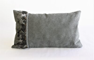 Oblong grey hemp cushion