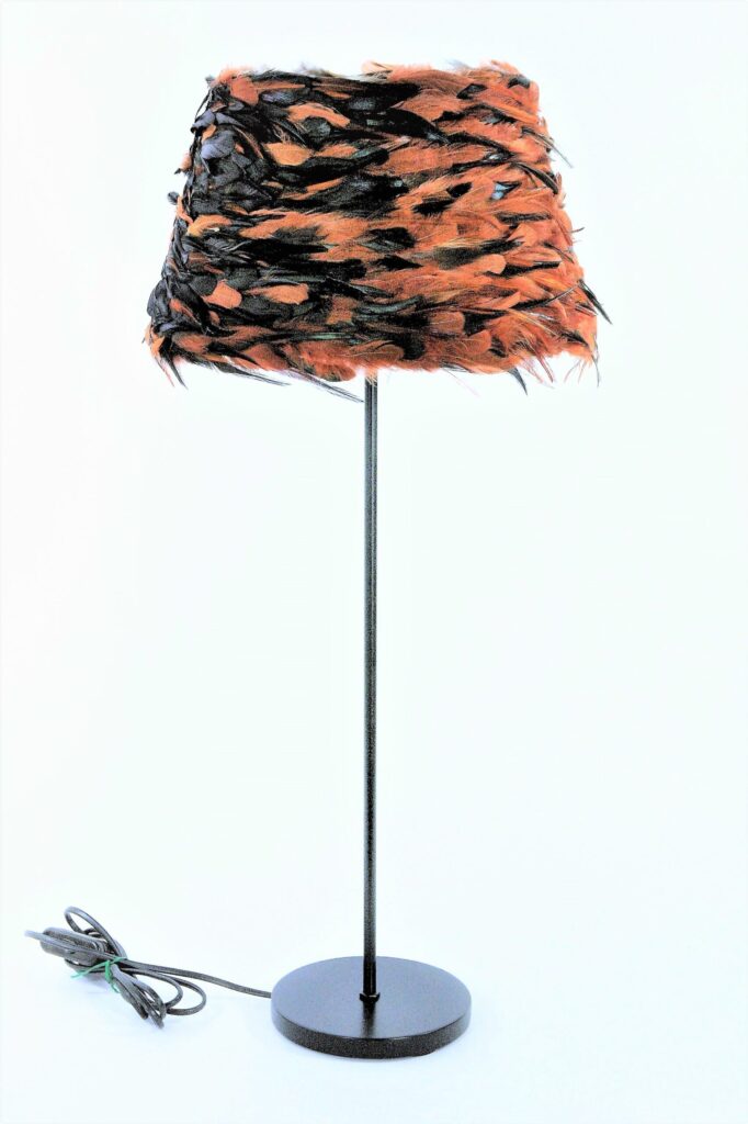 Autumn feather medium size table lamp