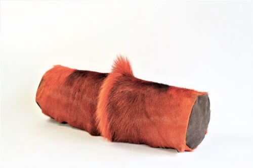 Burnt-orange Springbok bolster cushion