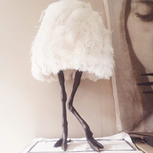 Ostrich lady table lamp